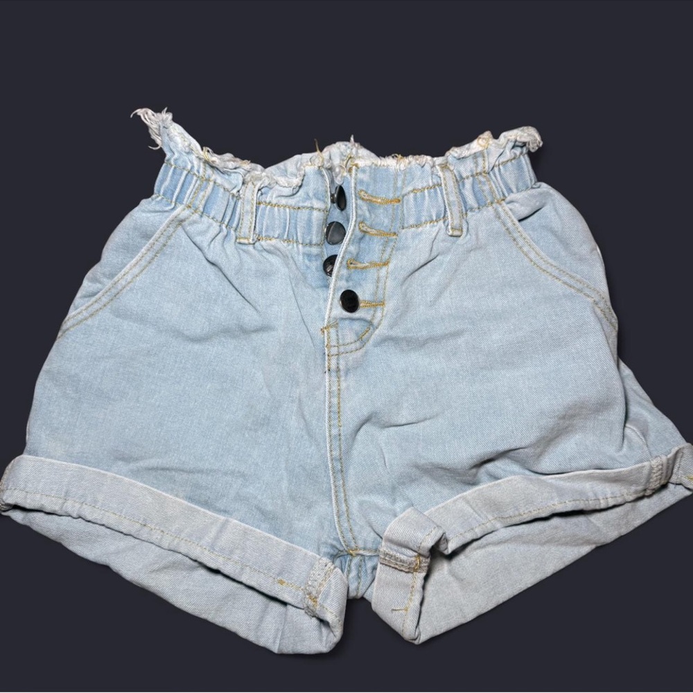 SHEIN Light Blue High Waist Denim Shorts